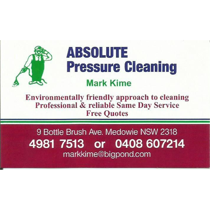 Absolute Pressure Cleaning | 9 Bottle Brush Ave, Medowie NSW 2318, Australia | Phone: 0408 607 214