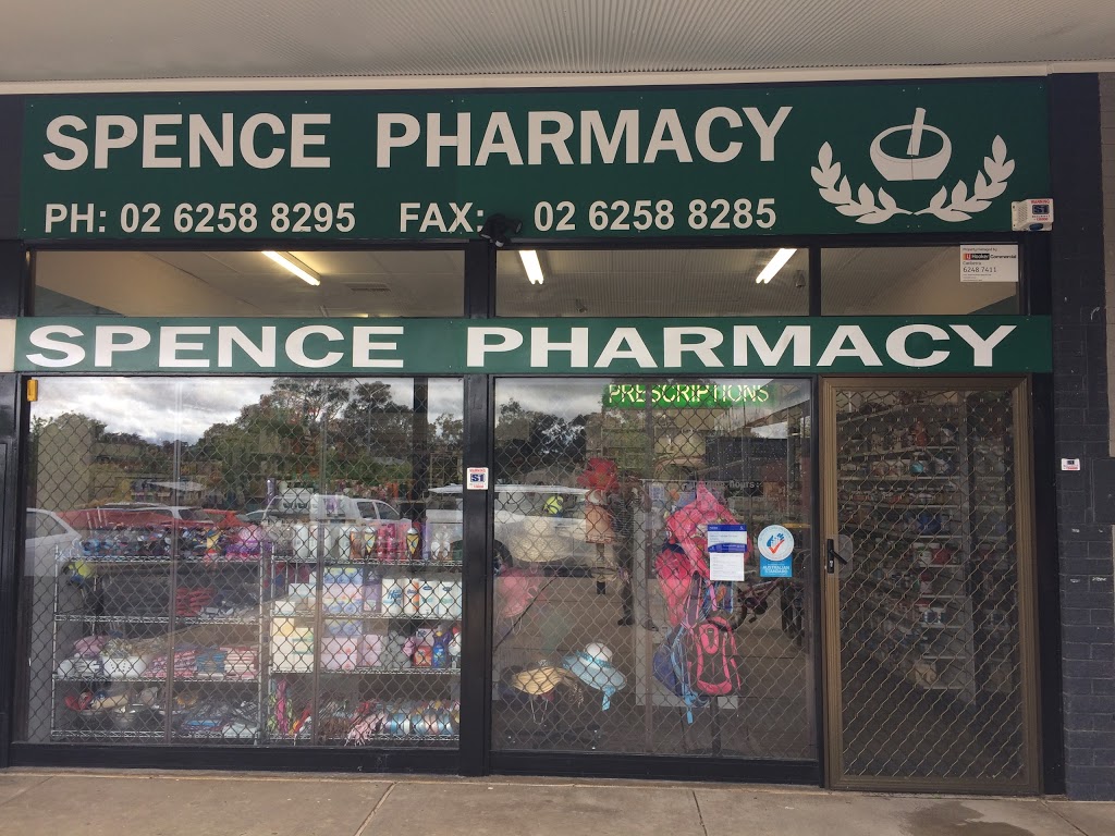 Spence Pharmacy | pharmacy | 14 Glassey Pl, Spence ACT 2615, Australia | 0262588295 OR +61 2 6258 8295