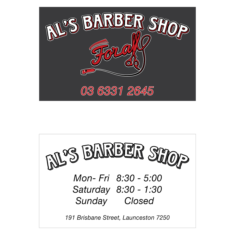 Als Barber Shop For All | hair care | 191 Brisbane St, Launceston TAS 7250, Australia | 0363312645 OR +61 3 6331 2645