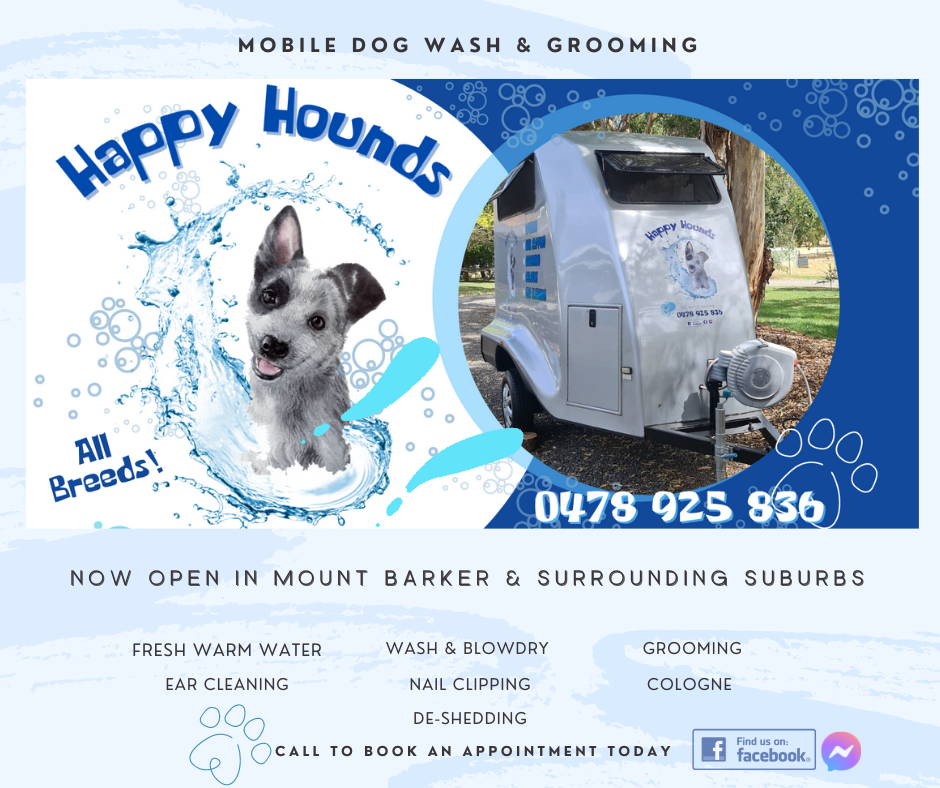 Happy Hounds Dog Wash and Grooming |  | 298 Flaxley Rd, Mount Barker SA 5251, Australia | 0478925836 OR +61 478 925 836