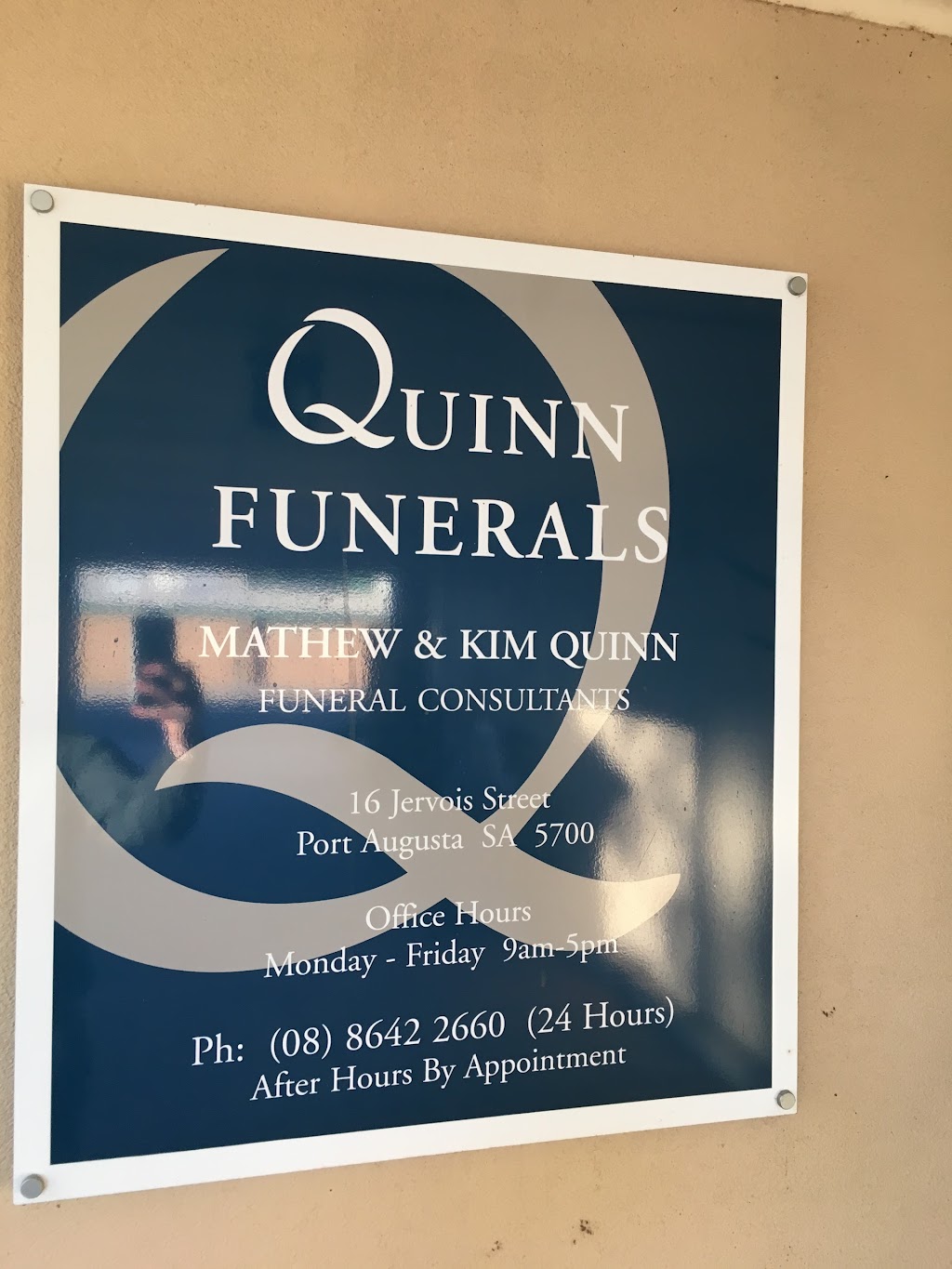 Quinn Funerals | funeral home | 16 Jervois St, Port Augusta SA 5700, Australia | 0886422660 OR +61 8 8642 2660