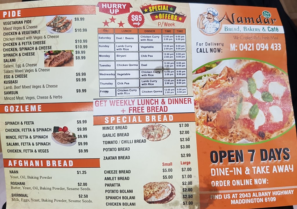 Alamdar Bread and Bakery | 2043 Albany Hwy, Maddington WA 6109, Australia | Phone: 0421 094 433