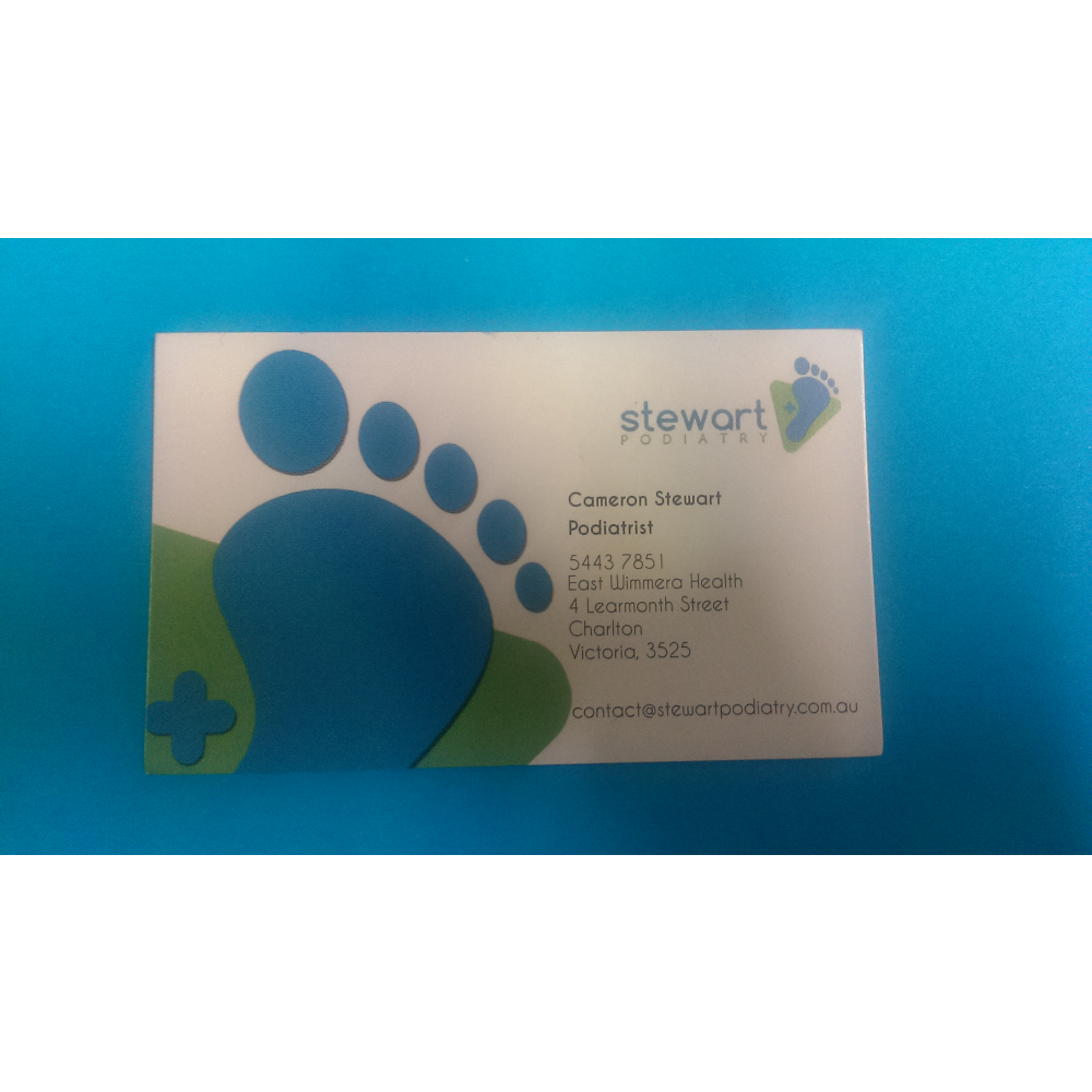 Stewart Podiatry - Charlton | 2 Learmonth St, Charlton VIC 3525, Australia | Phone: (03) 5443 7851