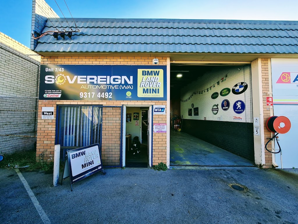 Sovereign Automotive (WA) Pty Ltd | car repair | 7/43 Norma Rd, Myaree WA 6154, Australia | 0893174492 OR +61 8 9317 4492