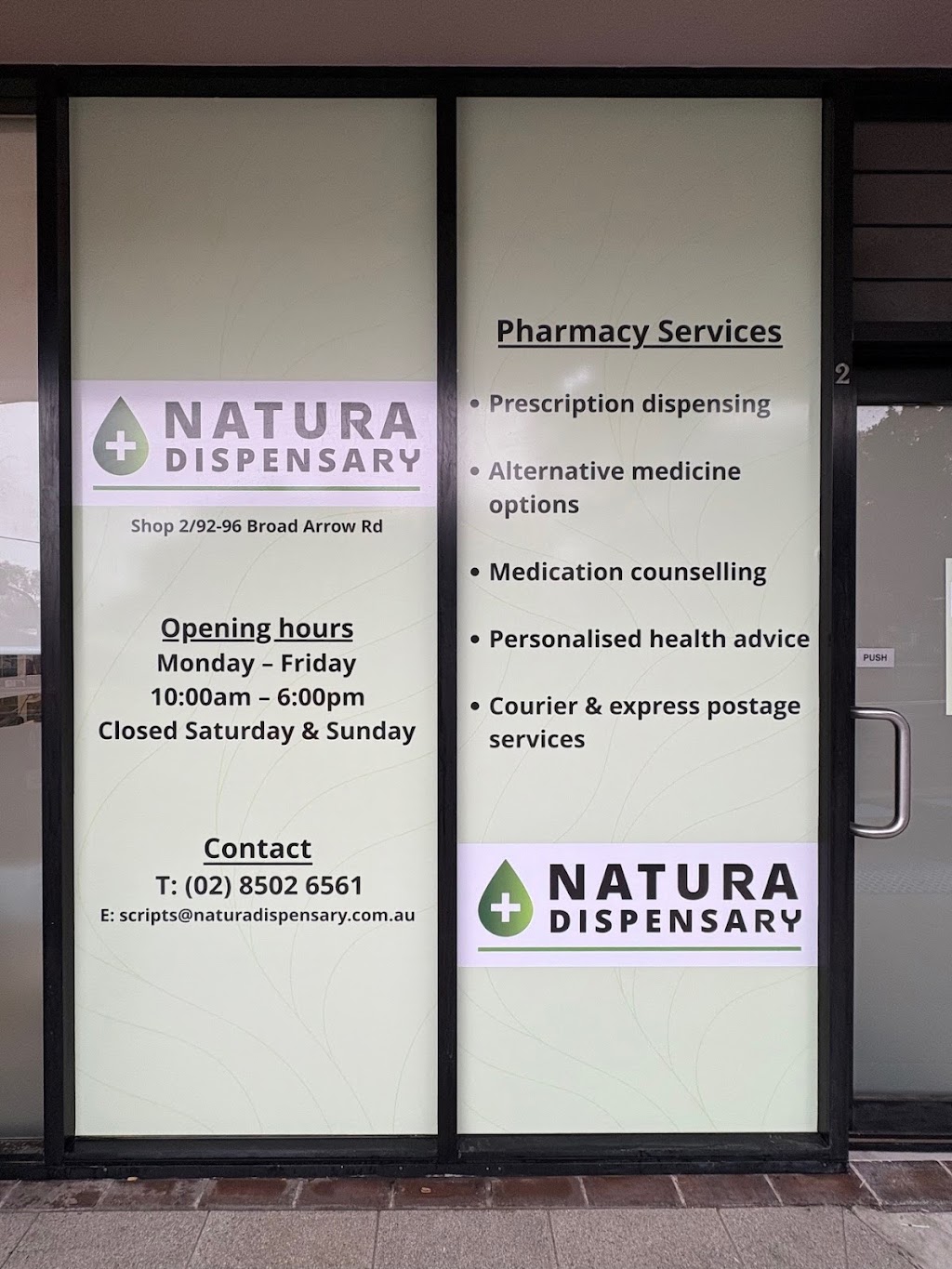Natura Dispensary | Shop 2/92/96 Broadarrow Rd, Narwee NSW 2209, Australia | Phone: (02) 8502 6561