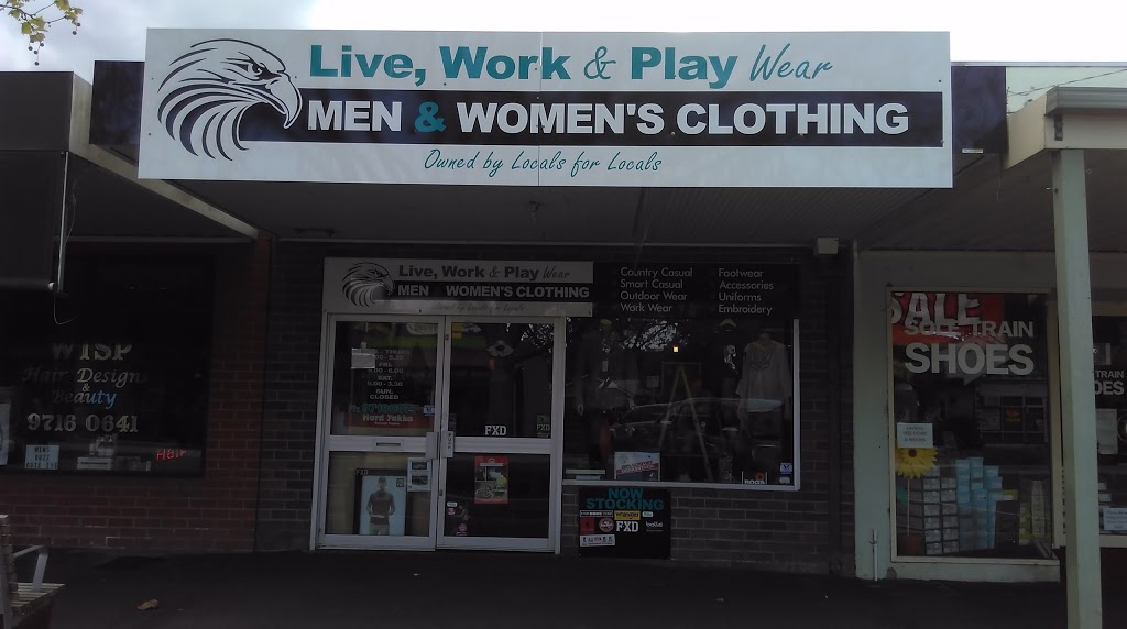 Live, Work & Play Wear | 40 Church St, Whittlesea VIC 3757, Australia | Phone: (03) 9716 0077