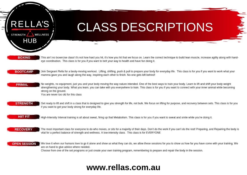 Rellas Strength & Wellness Hub | gym | Factory 8/91 Tulip St, Cheltenham VIC 3192, Australia | 0417547977 OR +61 417 547 977