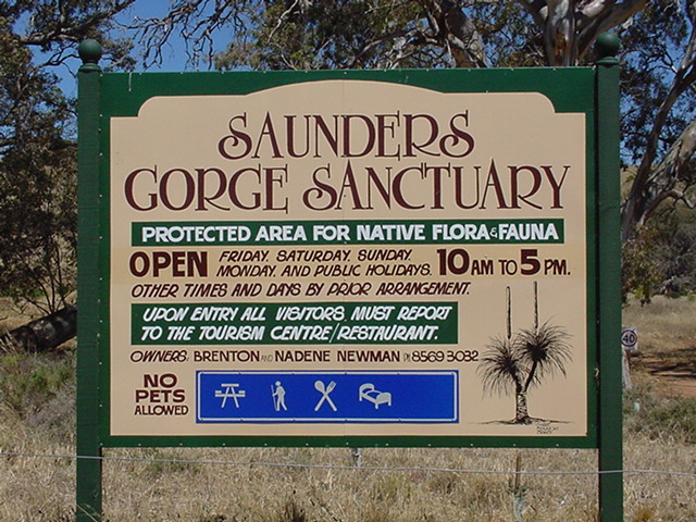Saunders Gorge Sanctuary | Three Chain Rd, Sanderston SA 5237, Australia | Phone: (08) 8569 3032