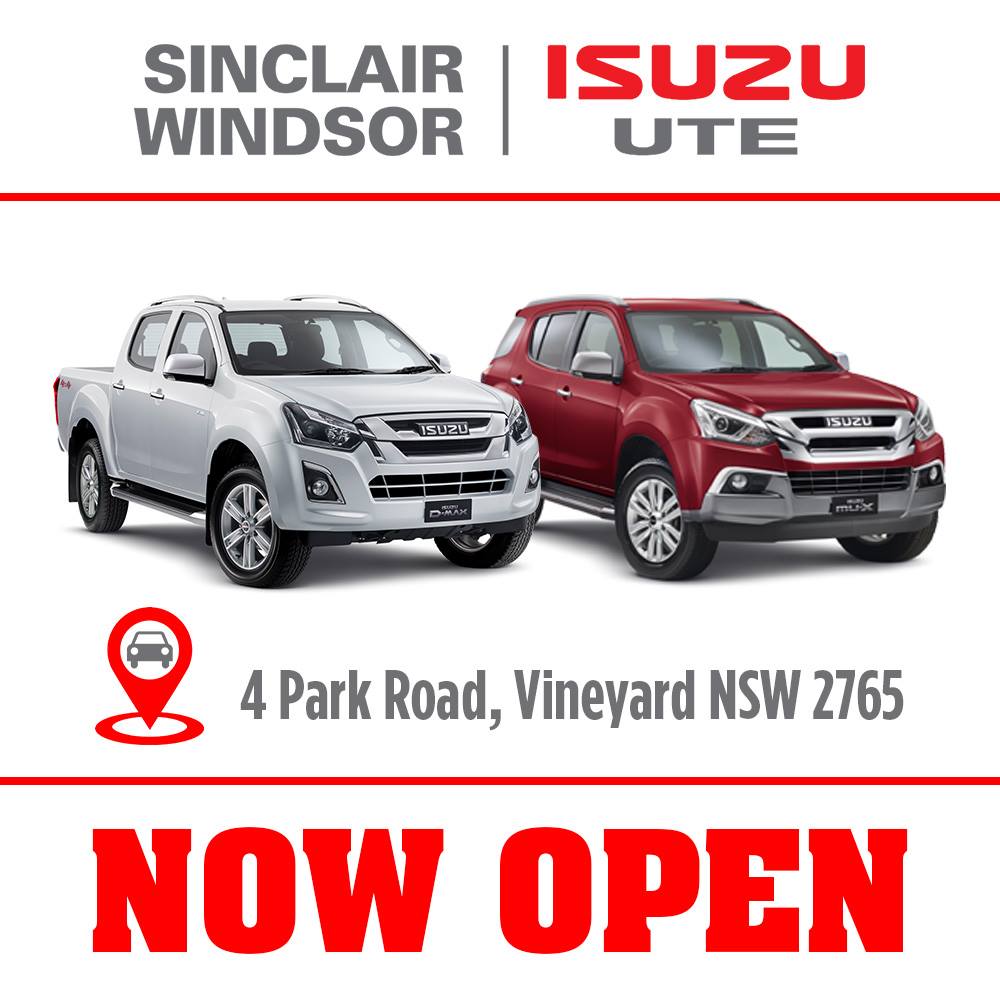 Sinclair Windsor Isuzu UTE | car dealer | 4 Park Rd, Vineyard NSW 2765, Australia | 0245557700 OR +61 2 4555 7700