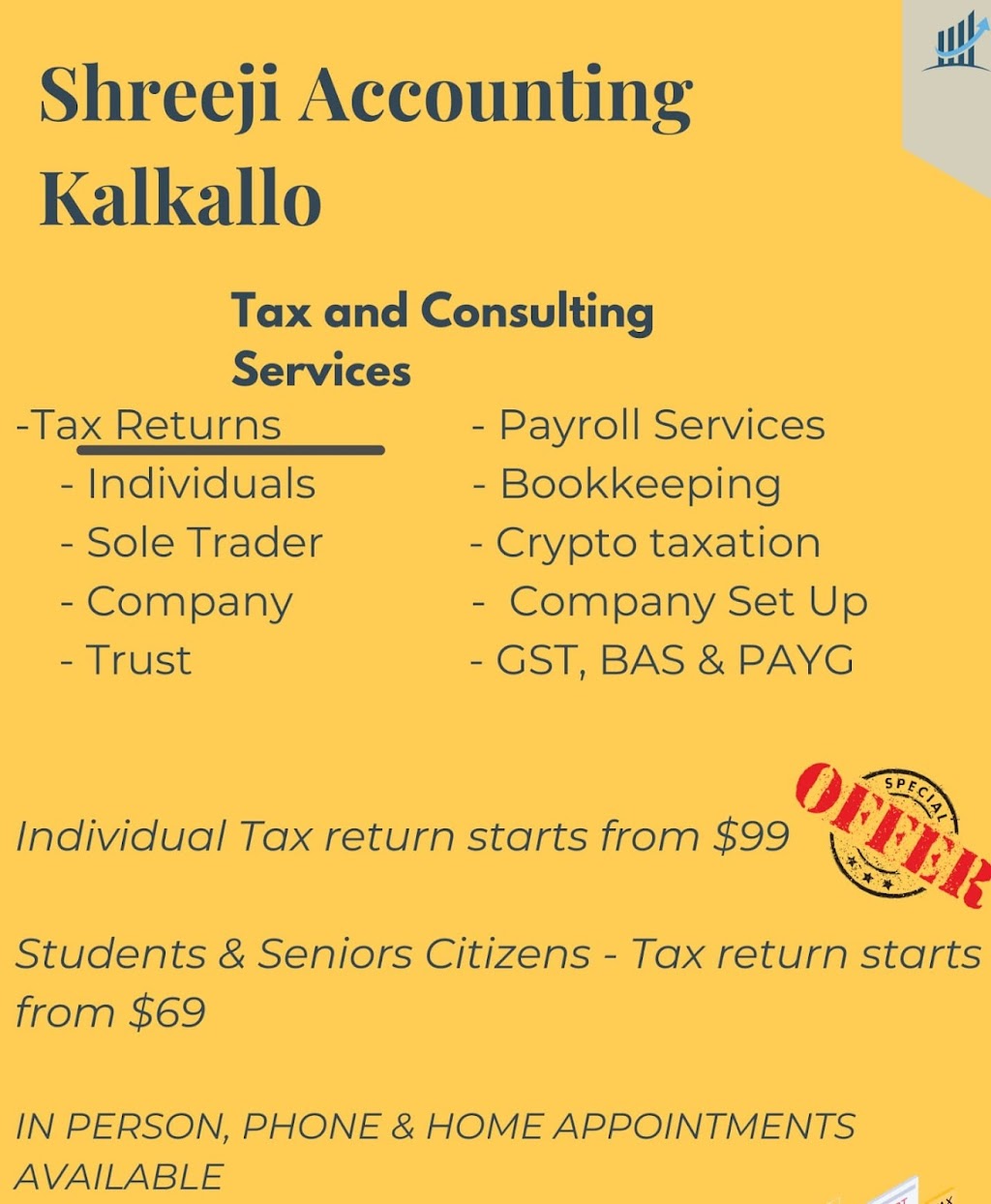 Shreeji Accounting Kalkallo | accounting | 3 Euclid Rd, Kalkallo VIC 3064, Australia | 0406450828 OR +61 406 450 828