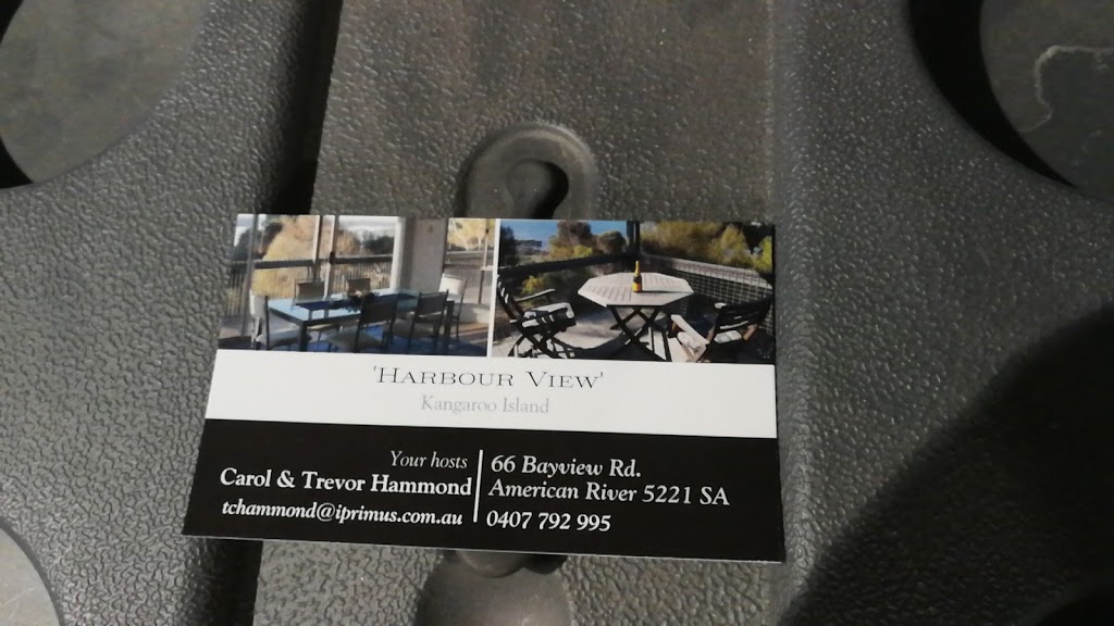 harbour view |  | 66 Bayview Rd, American River SA 5221, Australia | 0407792995 OR +61 407 792 995