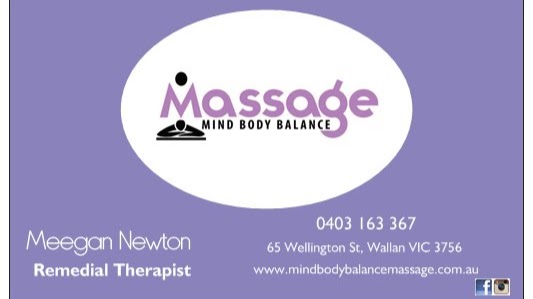 Mindbody Balance Massage | Wallan VIC 3756, Australia | Phone: 0403 163 367