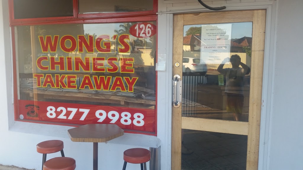 Wongs Chinese Takeaway | meal takeaway | 126 Winston Ave, Melrose Park SA 5039, Australia | 0882779988 OR +61 8 8277 9988