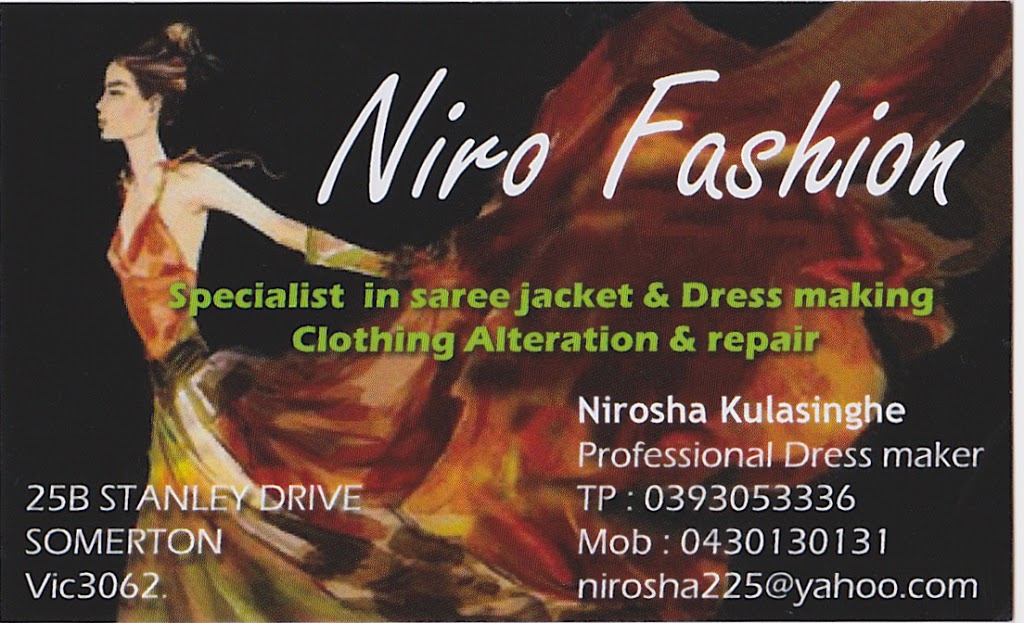 Niro Fashion | 25B Stanley Dr, Somerton VIC 3064, Australia | Phone: (03) 9305 3336