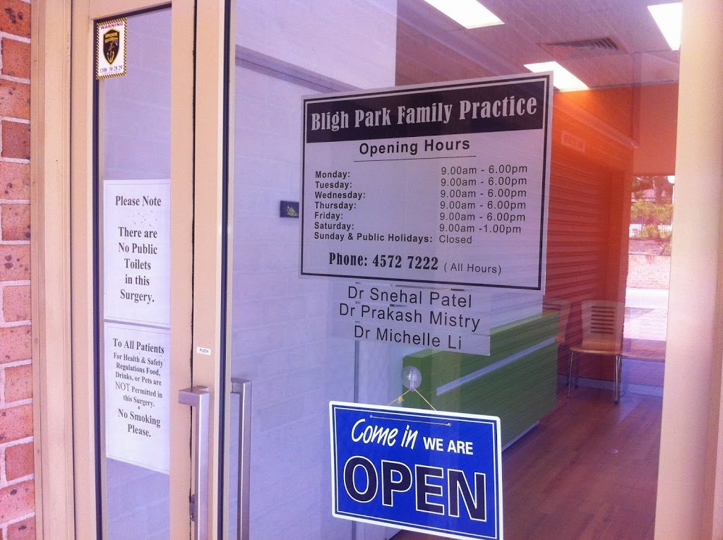 Bligh Park Family Practice | hospital | Shop 10 Bligh Park Shopping Centre, 6 Colonial Dr, Bligh Park NSW 2756, Australia | 0245727222 OR +61 2 4572 7222