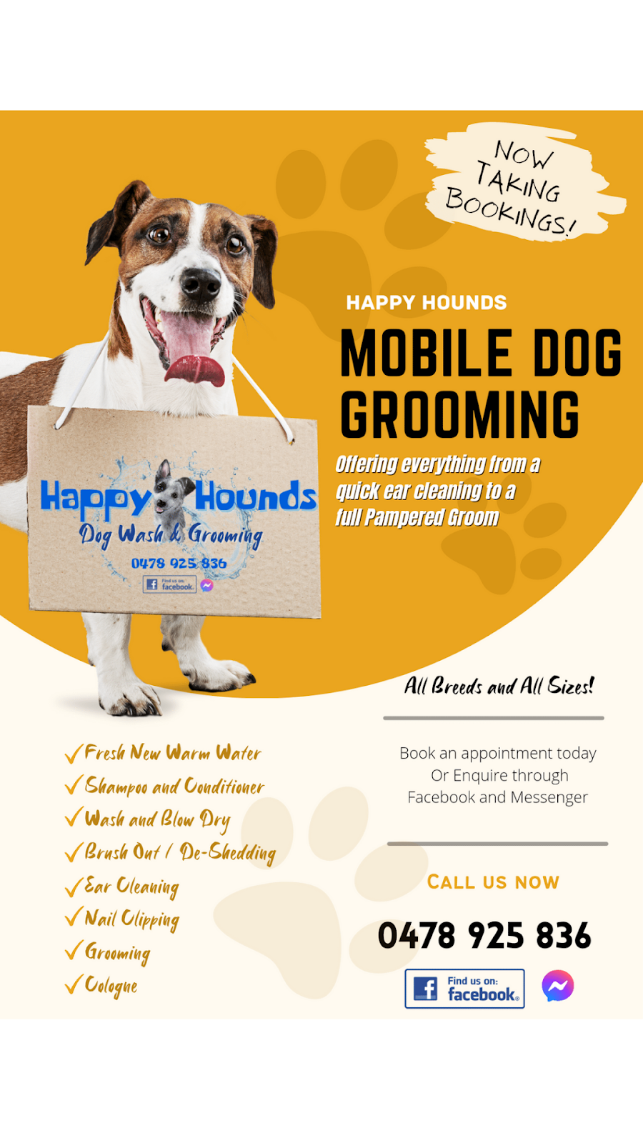 Happy Hounds Dog Wash and Grooming | 298 Flaxley Rd, Mount Barker SA 5251, Australia | Phone: 0478 925 836