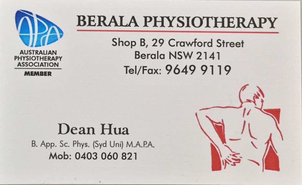 Berala Physiotherapy | B/29 Crawford St, Berala NSW 2141, Australia | Phone: (02) 9649 9119