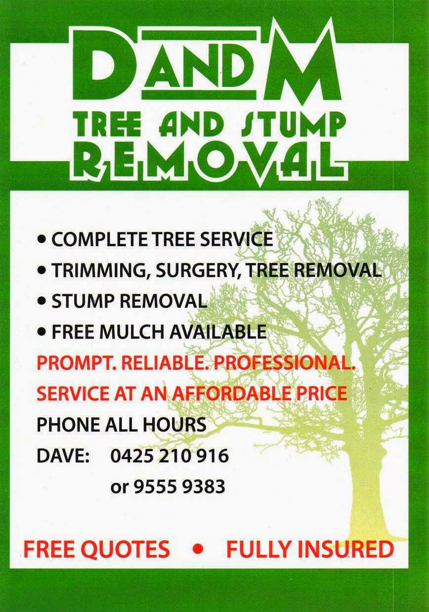 D and M Tree service | 18 Park View Cres, Hampton East VIC 3188, Australia | Phone: 0425 210 916