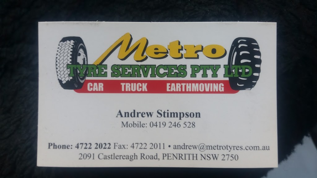 Metro Tyre Services | car repair | 2091 Castlereagh Rd, Penrith NSW 2740, Australia | 0247222022 OR +61 2 4722 2022