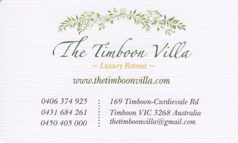 The Timboon Villa | 169 Timboon-Curdievale Rd, Timboon VIC 3268, Australia | Phone: 0450 405 000