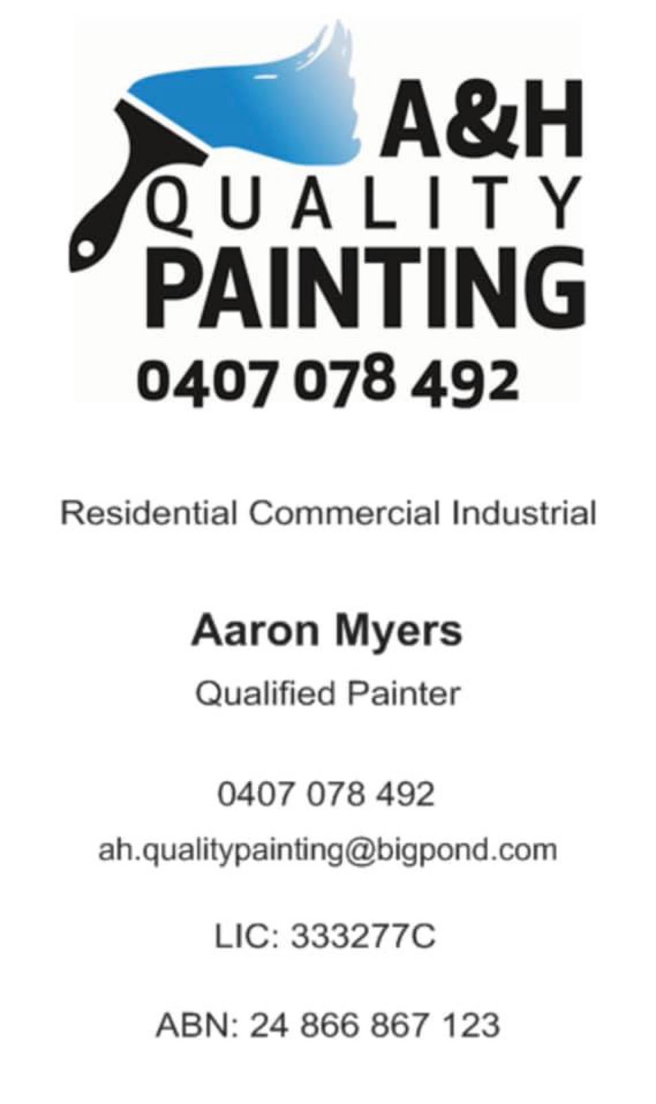 A&H Quality Painting | 15 Wilkens St, Uralla NSW 2358, Australia | Phone: 0407 078 492