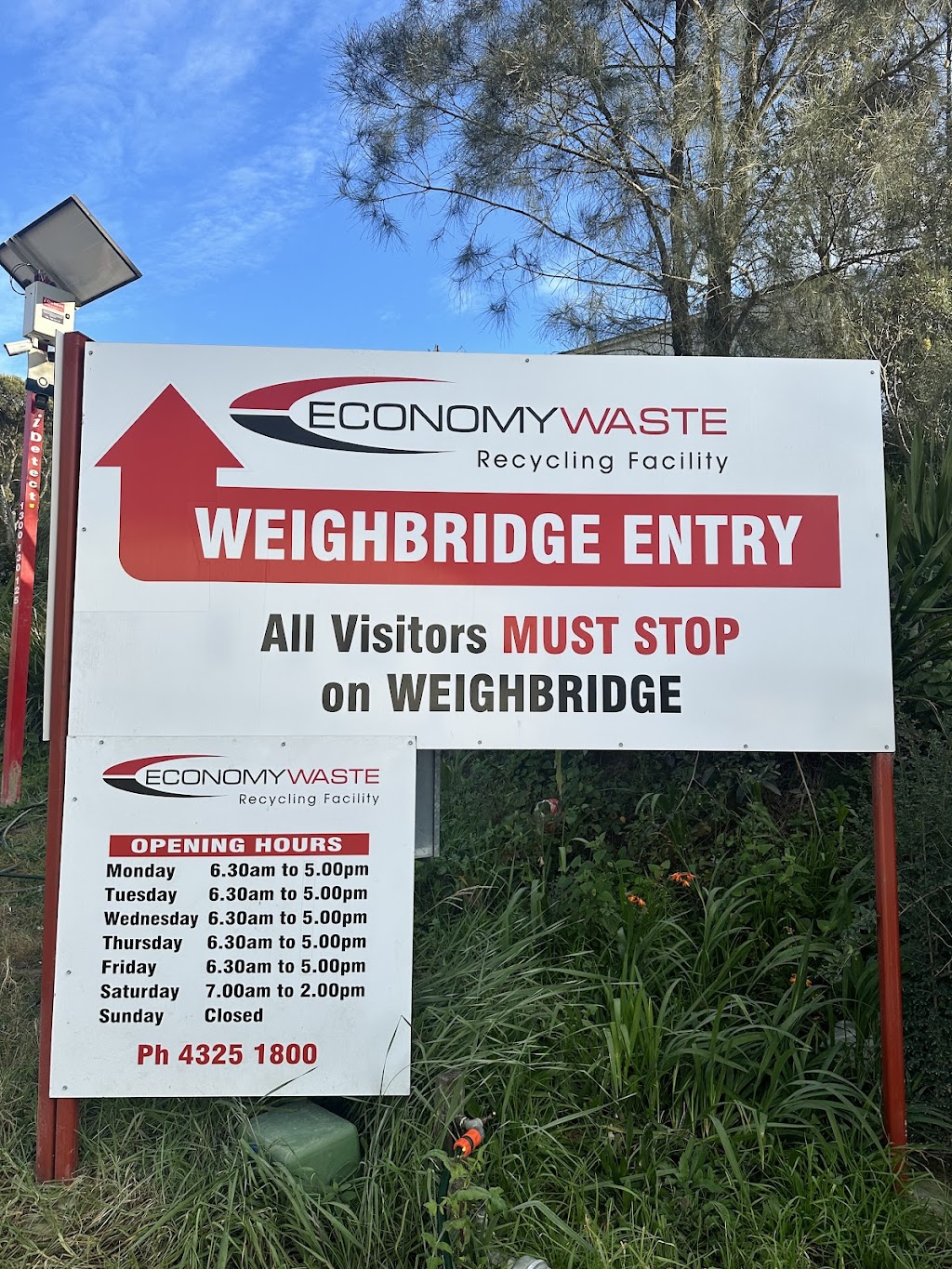 Economy Waste Recycling Facility | 30 Nells Rd, West Gosford NSW 2250, Australia | Phone: (02) 4325 1800