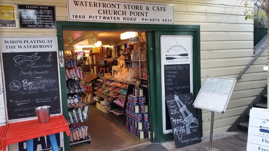 The Waterfront Cafe & General Store | 1860 Pittwater Rd, Church Point NSW 2105, Australia | Phone: (02) 9979 6633