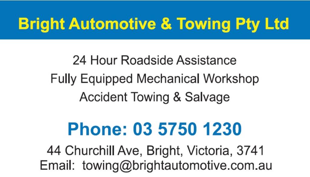 Bright RACV Depot (Bright Automotive & Towing Pty Ltd) | car repair | 44 Churchill Ave, Bright VIC 3741, Australia | 0357501230 OR +61 3 5750 1230