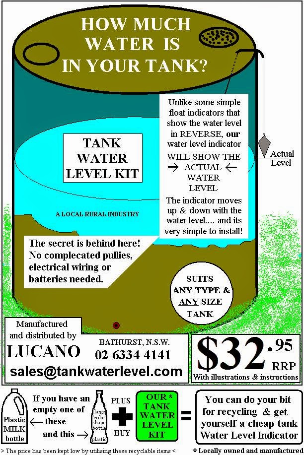 Tank Water Level Indicator | 8 Cypress Cres, Kelso NSW 2795, Australia | Phone: (02) 6331 3360