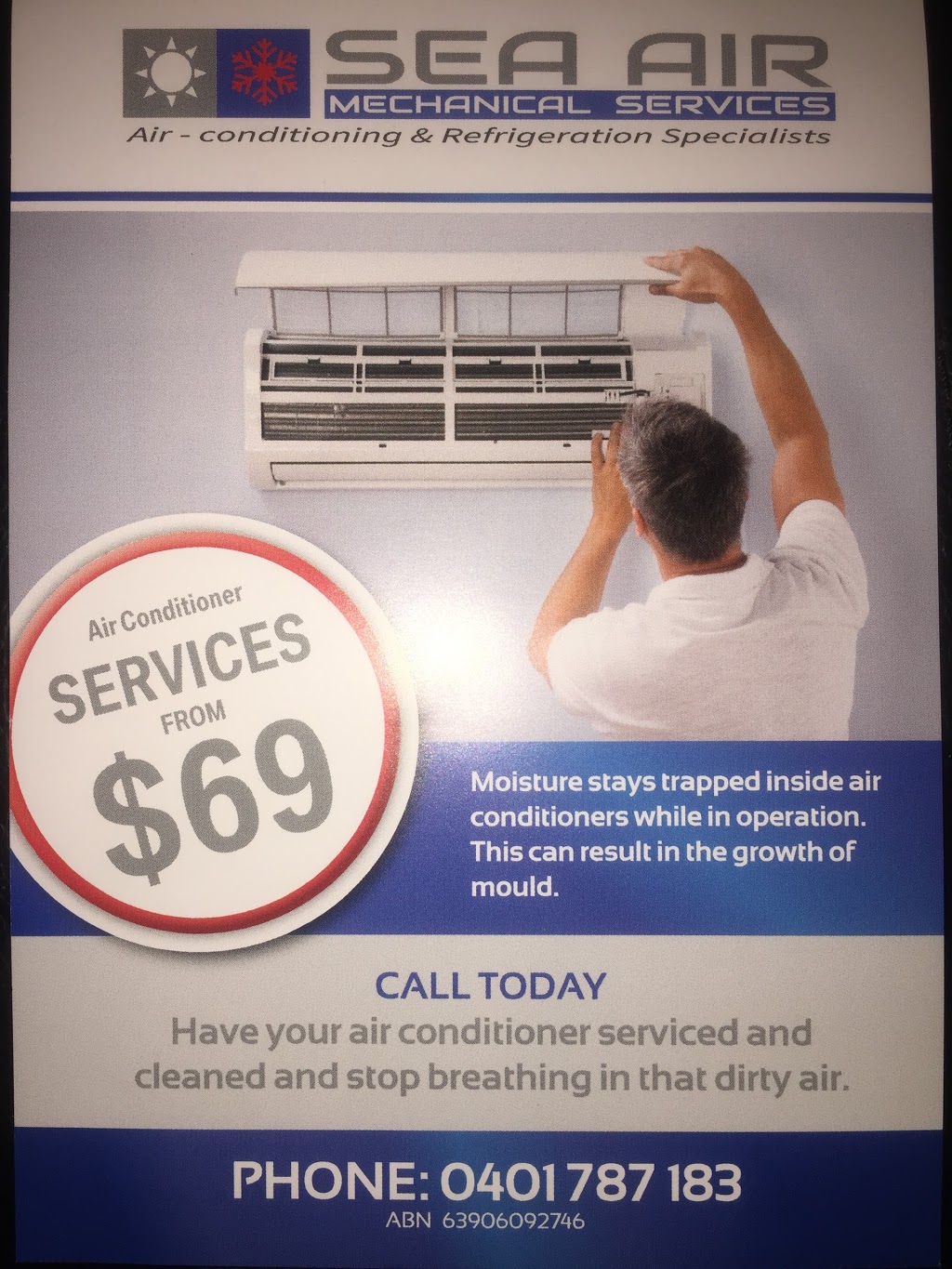 Sea Air - Air Conditioning | Refrigeration | Electrical | electrician | 10/78 Tanah St W, Mount Coolum QLD 4573, Australia | 0401787183 OR +61 401 787 183