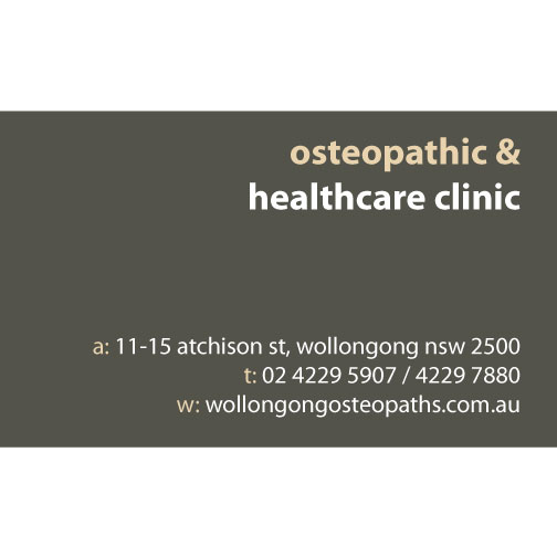 Osteopathic & Healthcare Clinic | health | 11/15 Atchison St, Wollongong NSW 2500, Australia | 0242295907 OR +61 2 4229 5907