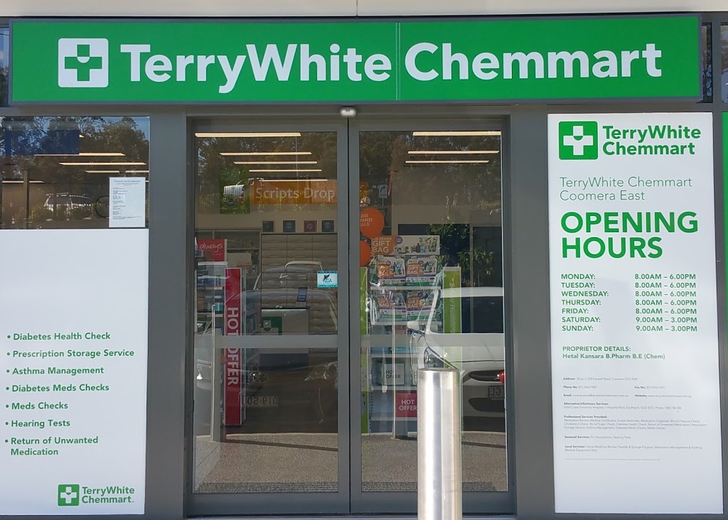 TerryWhite Chemmart Coomera East | pharmacy | 5/328 Foxwell Rd, Coomera QLD 4209, Australia | 0756659487 OR +61 7 5665 9487