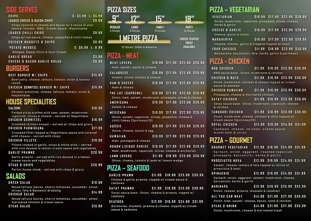 Doughlicious Pizza & Pasta | meal takeaway | 5/34 The Promenade, Australind WA 6233, Australia | 0897019456 OR +61 8 9701 9456