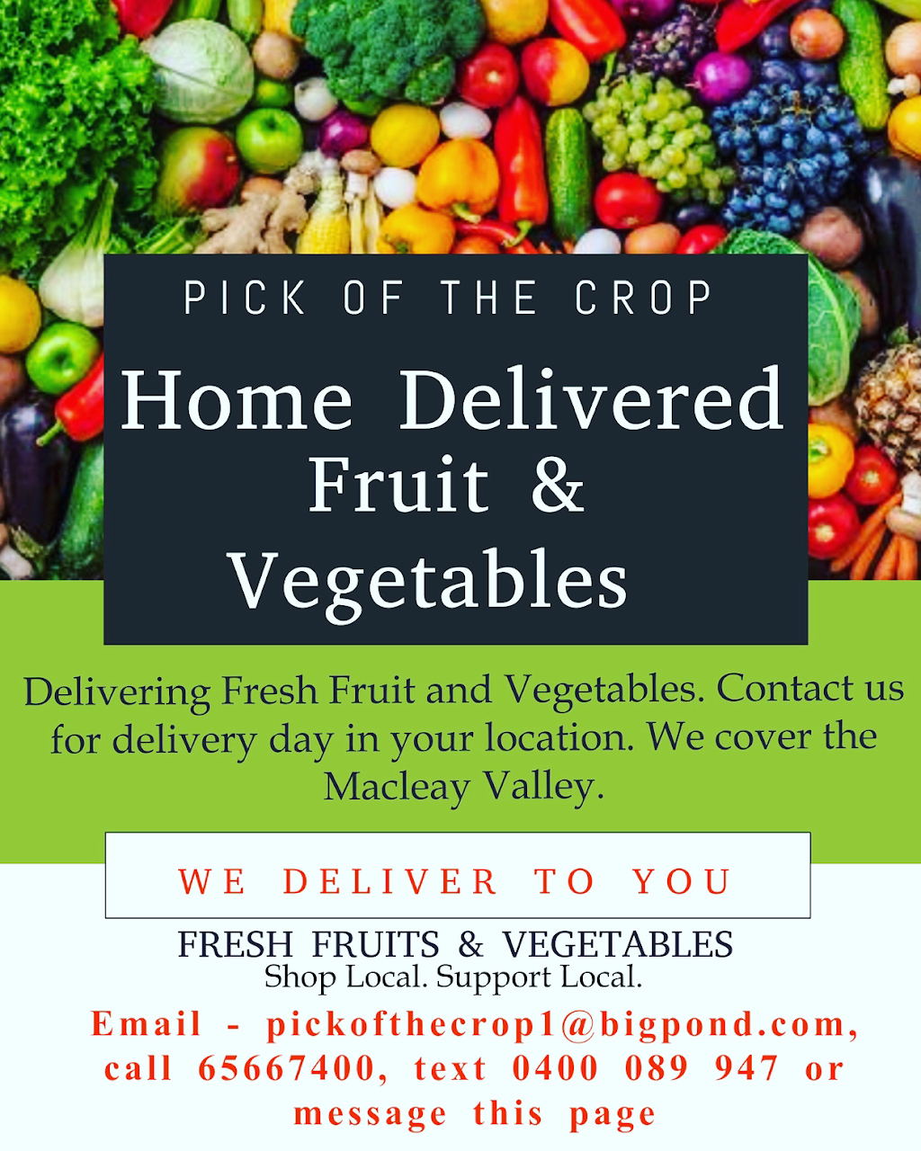 Pick Of The Crop | 803 Plummers Ln, Rainbow Reach NSW 2440, Australia | Phone: (02) 6566 7400