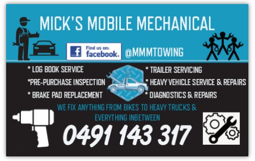 Micks Mobile Mechanical | car repair | Niblick Way, Redland Bay QLD 4165, Australia | 0491143317 OR +61 491 143 317