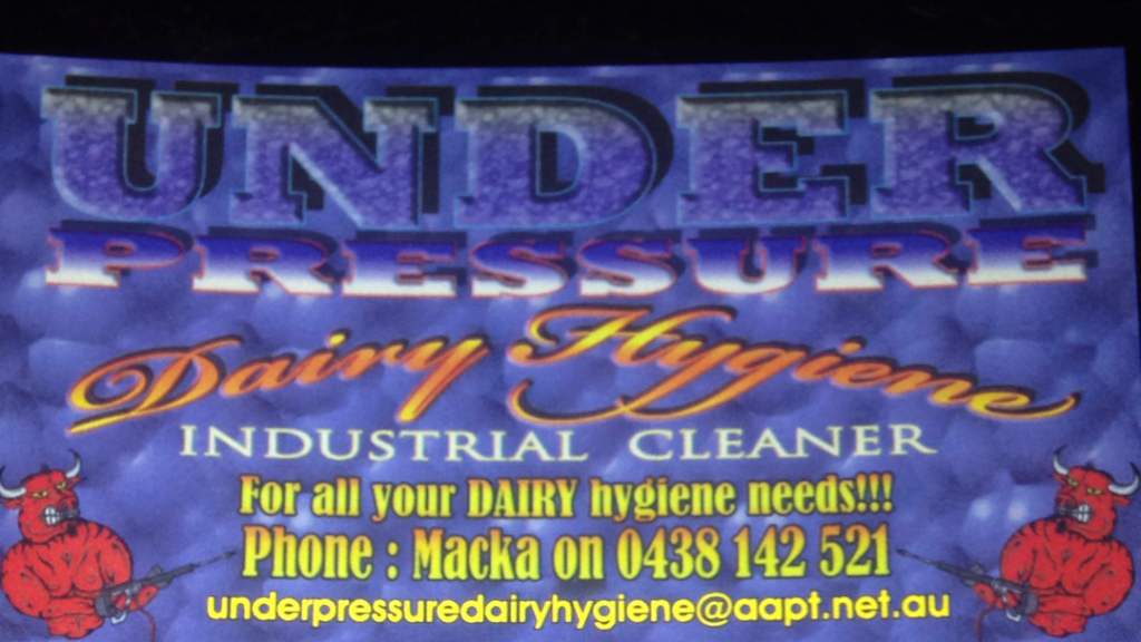 Under pressure dairy hygiene | 136 Woodend Rd, Warrnambool VIC 3280, Australia | Phone: 0438 142 521