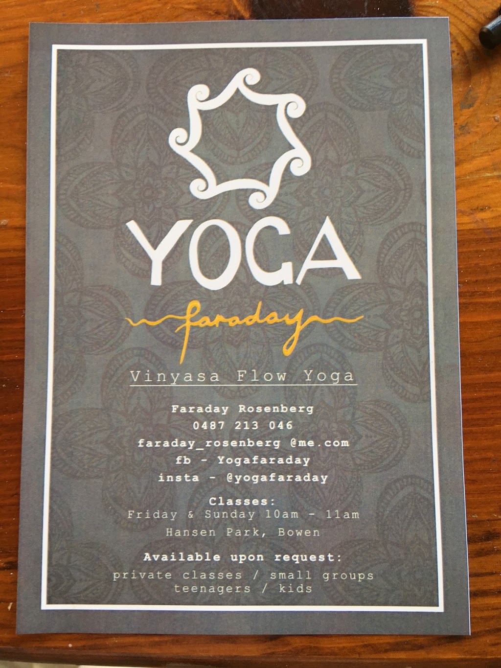 Yogafaraday | 28 Tollington Rd, Bowen QLD 4805, Australia | Phone: 0487 213 046