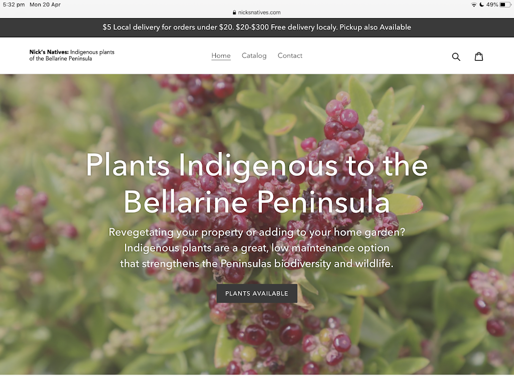 Nicks Natives: Indigenous plants of the Bellarine Peninsula |  | 261 Rhinds Rd, Wallington VIC 3222, Australia | 0447250066 OR +61 447 250 066