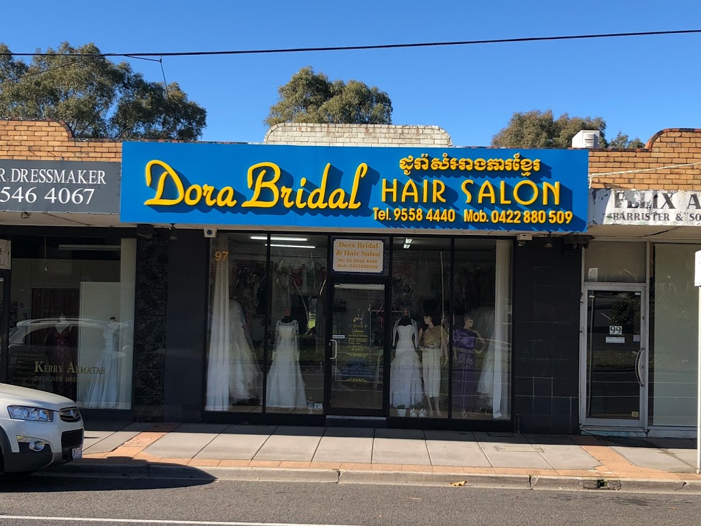 Dora Bridal and Hair Salon | clothing store | 97 Springvale Rd, Springvale VIC 3171, Australia | 0395584440 OR +61 3 9558 4440