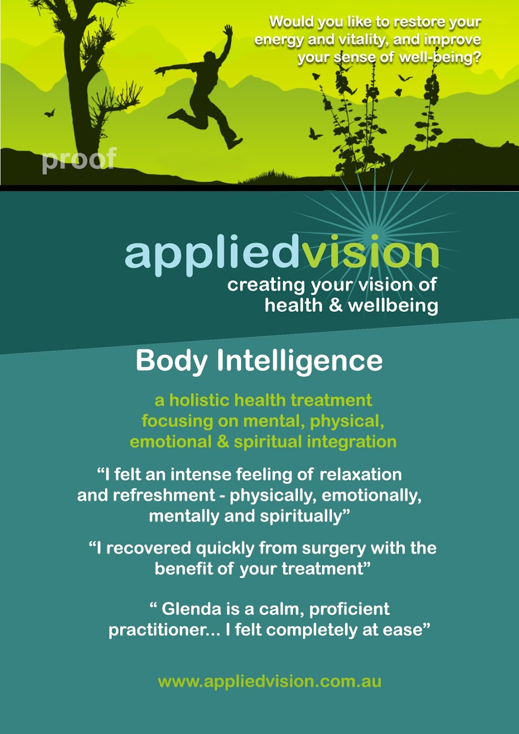 Applied Vision - Body Intelligence | health | 38 Sawtell Rd, Toormina NSW 2452, Australia | 0417653089 OR +61 417 653 089