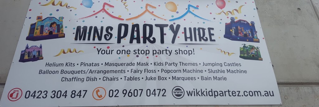 Mins Party Hire & Sales | 1/10 Ash Rd, Prestons NSW 2170, Australia | Phone: (02) 9607 0472