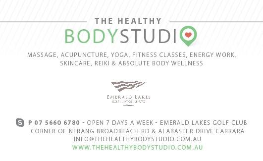 The Healthy Body Studio | Emerald Lakes Golf Club, The Range Dr, Carrara QLD 4211, Australia | Phone: (07) 5594 4335