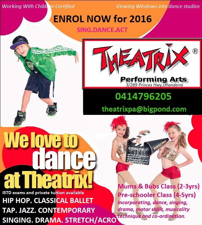 Theatrix Performing Arts | 3/289 Princes Hwy, Unanderra NSW 2526, Australia | Phone: 0414 796 205