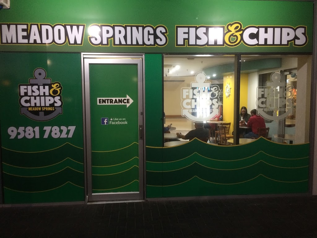 Meadow Springs Fish & Chips | meal takeaway | 25 Meadow Springs Dr, Meadow Springs WA 6210, Australia | 0895817827 OR +61 8 9581 7827