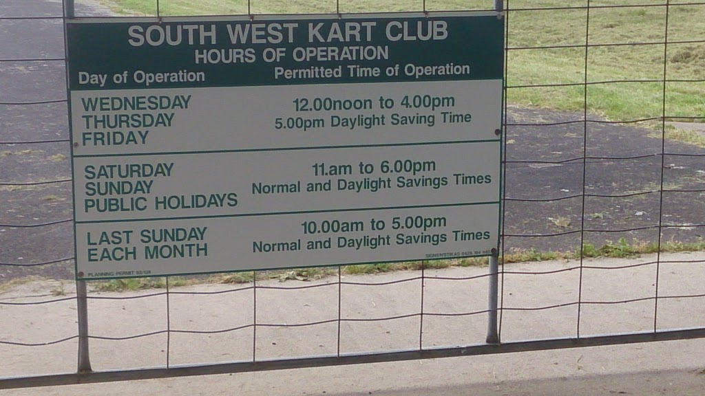 South West Kart Club |  | Graylands Rd, Cobden VIC 3266, Australia | 0437456245 OR +61 437 456 245
