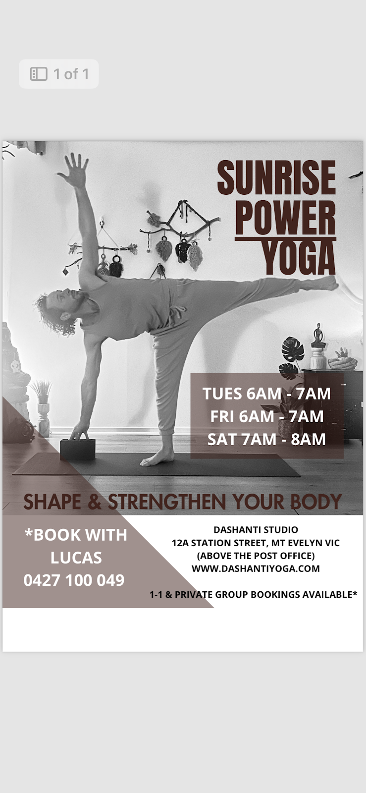 ALYoga Bodywork Studio | 6a Farrell Ave, Yarra Glen VIC 3775, Australia | Phone: 0427 100 049