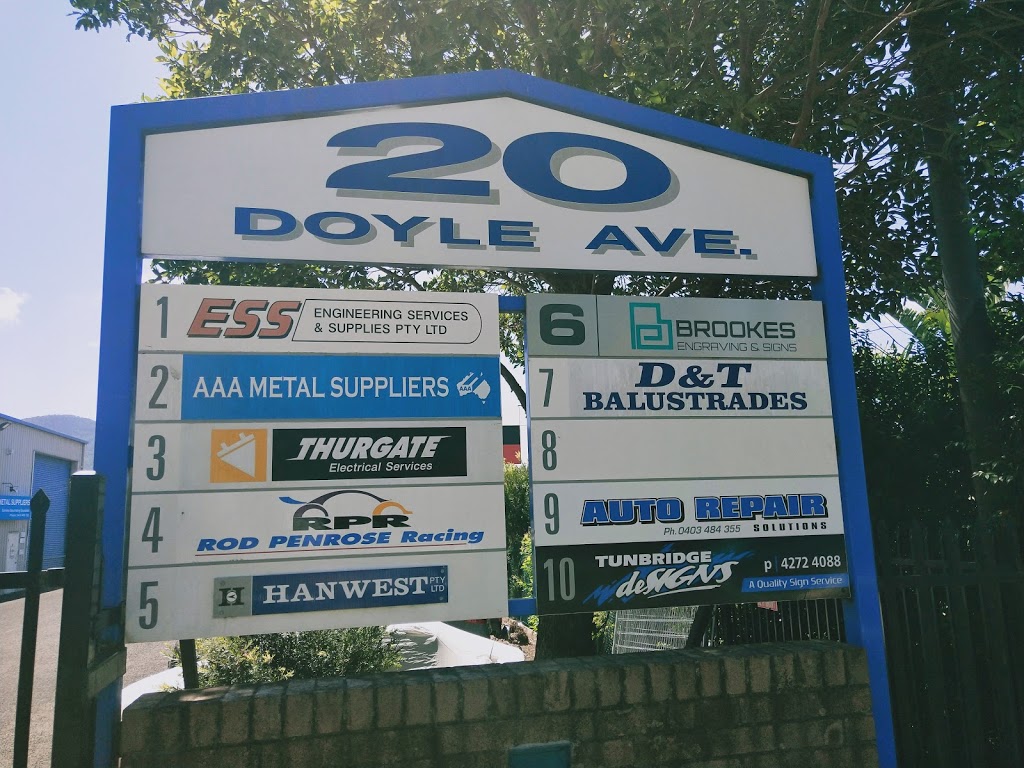 Brookes Engraving & Signs | store | 6/20 Doyle Ave, Unanderra NSW 2526, Australia | 0242726660 OR +61 2 4272 6660