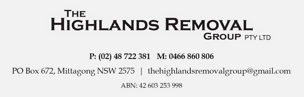 The highlands removal group Pty Ltd | moving company | 11 Waratah Pl, Colo Vale NSW 2575, Australia | 0466860806 OR +61 466 860 806