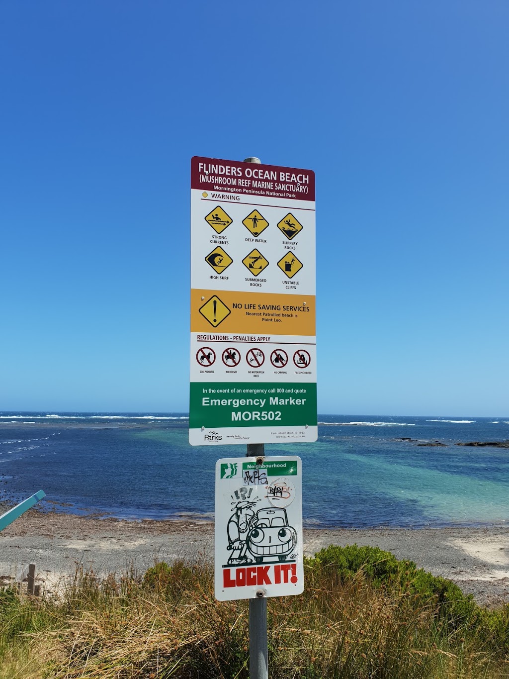 Mushroom Reef Marine Sanctuary | park | Flinders Ocean Beach Entry Rd, Flinders VIC 3929, Australia | 131963 OR +61 131963