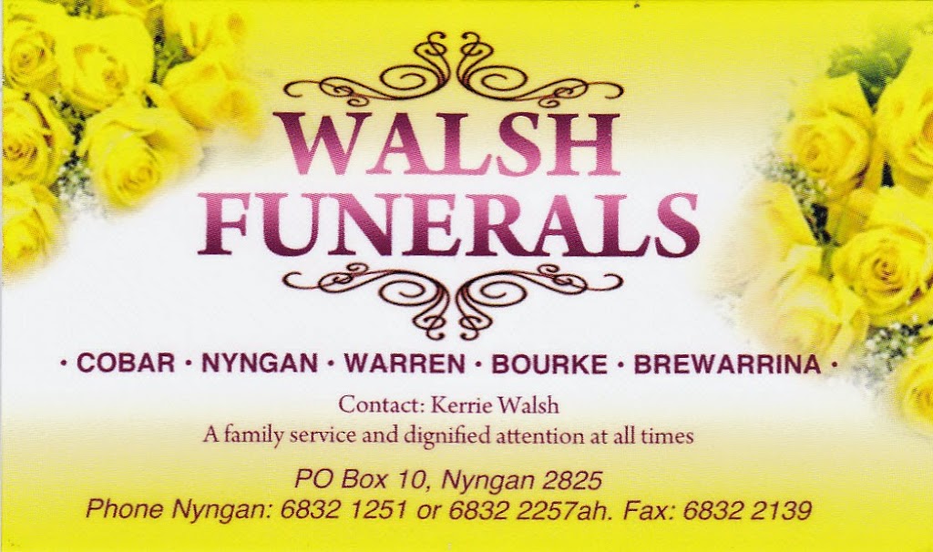 Walsh Funerals | 71 Pangee St, Nyngan NSW 2825, Australia | Phone: (02) 6832 2257